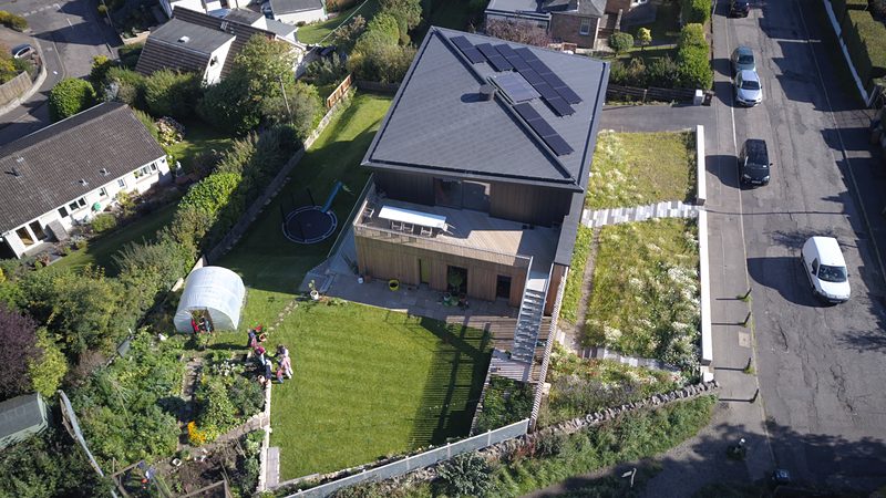 The house and garden from almost straight above